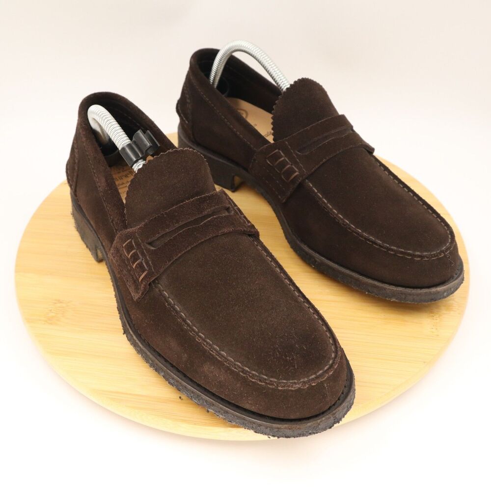Church's Pembrey Custom Grade Suede Penny Loafers Made In England UK 8 / US 9